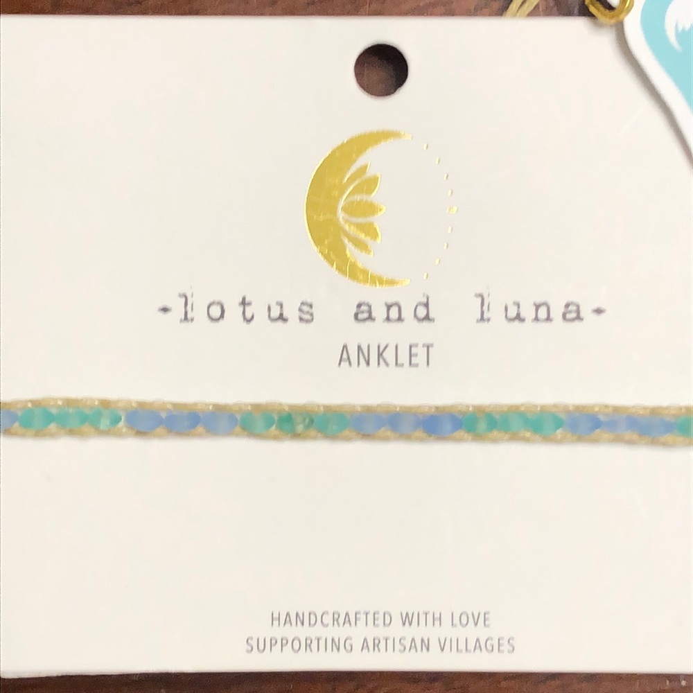 COPY - NWT lotus and luna adjustable beaded anklet